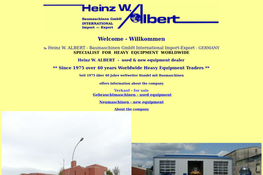 heinz-w-albert.com - Baumaschinenverleih Bad Bramstedt