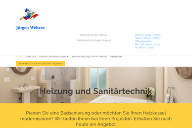 heizung-sanitaer-wehres.de - Wasserinstallateur Willich