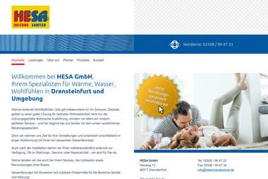 hesa-haustechnik.de - Wasserinstallateur Drensteinfurt