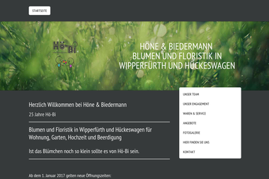 hoene-biedermann.de - Blumengeschäft Hückeswagen