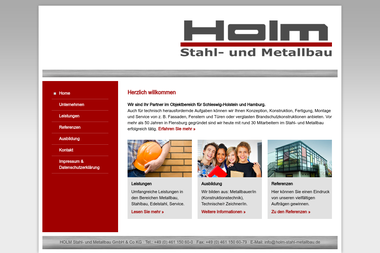 holm-stahl-metallbau.de - Stahlbau Flensburg