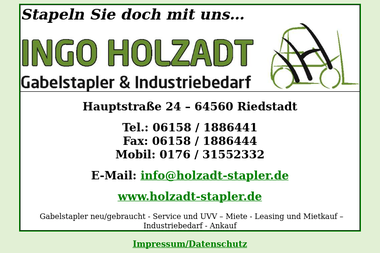 holzadt-stapler.de - Gabelstapler Riedstadt
