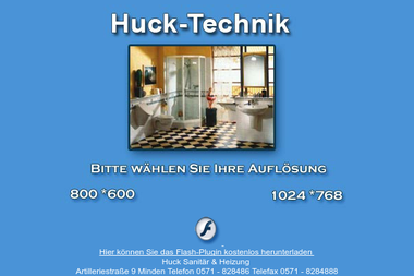 huck-heizung.de - Wasserinstallateur Minden