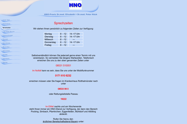 hueck-hno.de/sprechzeiten.html - Heilpraktiker Pocking