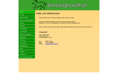 imminghorsthof.de/index-a.htm - Reitschule Neukirchen-Vluyn