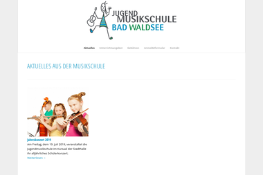 jugendmusikschule-bad-waldsee.de - Musikschule Bad Waldsee
