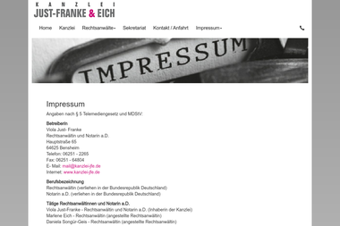 kanzlei-justfranke-eich.de/impressum.php - Notar Bensheim