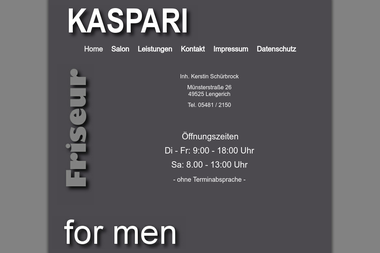 kaspari-for-men.de - Friseur Lengerich