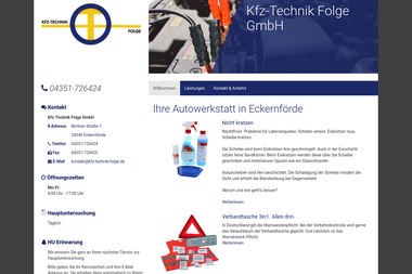 kfz-technik-folge.de - Autowerkstatt Eckernförde