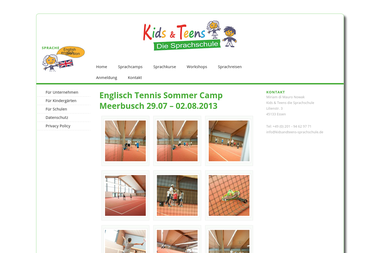 kidsandteens-sprachschule.de/bildergalerie-englisch-tennis-sommer-camp2013-meerbusch - Englischlehrer Essen
