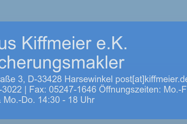 kiffmeier.de - Versicherungsmakler Harsewinkel