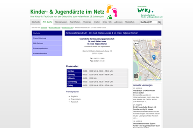 kinderaerzte-im-netz.de/aerzte/dr-jonas/startseite.html - Dermatologie Eutin