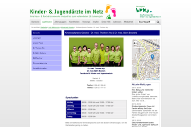 kinderaerzte-im-netz.de/aerzte/romberg-peters/startseite.html - Dermatologie Geseke