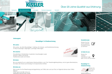 kissler-gebaeudereinigung.de/Das-Unternehmen/Stellenangebote - Reinigungskraft Geislingen An Der Steige