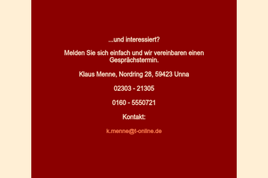 klausmenne.de/pages/kontakt.html - Web Designer Unna