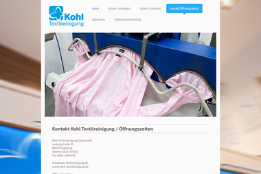 kohl-textilreinigung.de/kontakt-%C3%B6ffnungszeiten - Chemische Reinigung Augsburg