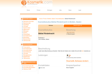kosmetik.com/firmen/baerbel-rinderknecht-60099 - Kosmetikerin Bretten