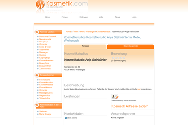 kosmetik.com/firmen/kosmetikstudio-anja-steinkuehler-66902 - Kosmetikerin Melle