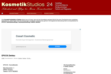kosmetikstudios-24.de/kosmetikinstitut-epicos.214300.html - Kosmetikerin Zwickau