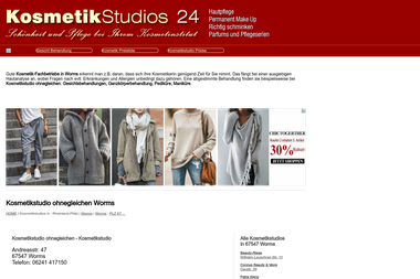 kosmetikstudios-24.de/kosmetikinstitut-kosmetikstudio-ohnegleichen.220136.html - Kosmetikerin Worms