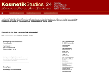 kosmetikstudios-24.de/kosmetikinstitut-kosmetikstudio-sissi-hammer-zick.118099.html - Kosmetikerin Schwandorf