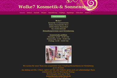 kosmetikstudio-wolke7.de - Kosmetikerin Hohen Neuendorf