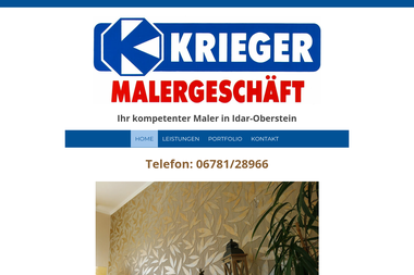 krieger-malergeschaeft.de - Malerbetrieb Idar-Oberstein