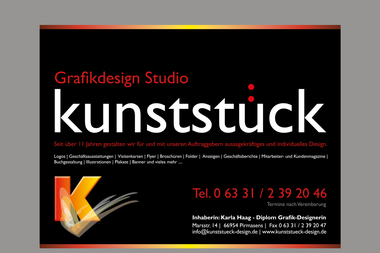 kunststueck-design.de - Grafikdesigner Pirmasens