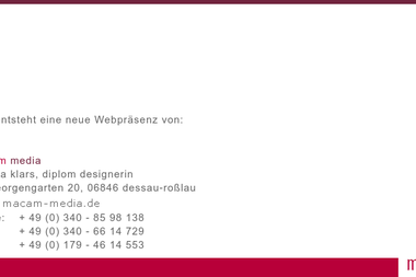 macam-media.de/home.html - Grafikdesigner Dessau-Rosslau