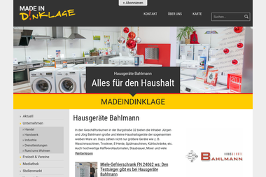 made-in-dinklage.de/project/hausgeraete-bahlmann - Anlage Dinklage