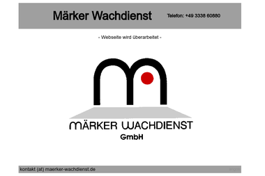 maerker-wachdienst.de - Sicherheitsfirma Bernau Bei Berlin