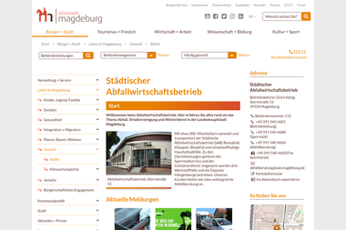 magdeburg.de/Start/B%C3%BCrger-Stadt/Leben-in-Magdeburg/Umwelt/Abfall - Reinigungsdienst Magdeburg