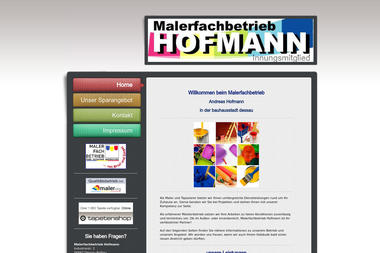 malerfachbetrieb-hofmann.de - Malerbetrieb Dessau-Rosslau