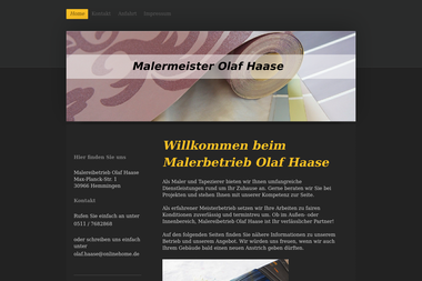 malermeister-haase.de - Malerbetrieb Hemmingen