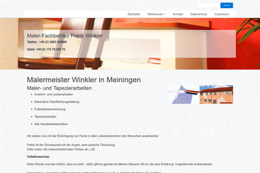 malermeister-winkler.de/startseite.html - Malerbetrieb Meiningen