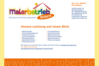 maler-robert.de - Malerbetrieb Pohlheim