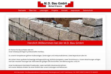 mdbau-gmbh.de - Maurerarbeiten Gelnhausen