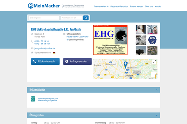 meinmacher.de/seo-partner/ehg-elektrohaushaltsgeraete-ek-jan-guzik-4409 - Haustechniker Köln