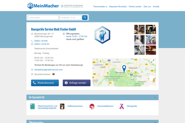 meinmacher.de/seo-partner/hausgeraete-service-maik-fischer-4402 - Haustechniker Wernigerode