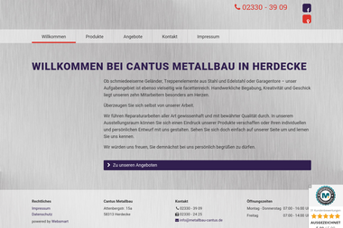 metallbau-cantus.de - Schlosser Herdecke