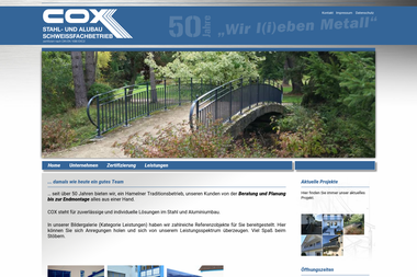 metallbau-cox.de - Schweißer Hameln