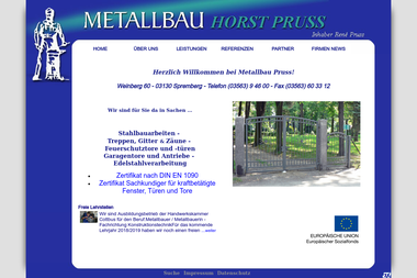 metallbau-pruss.com - Stahlbau Spremberg