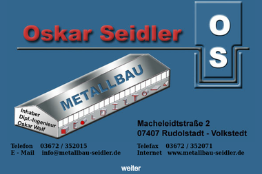 metallbau-seidler.de - Stahlbau Rudolstadt