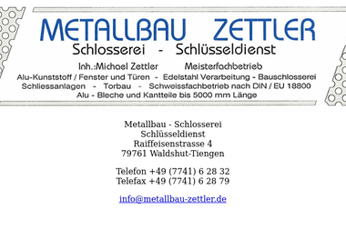 metallbau-zettler.de - Schweißer Waldshut-Tiengen