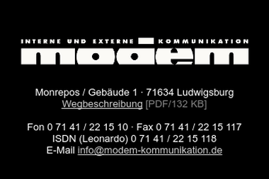 modem-com.de - PR Agentur Ludwigsburg