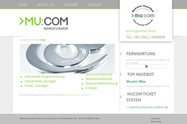 mucom-online.de - Web Designer Ahaus