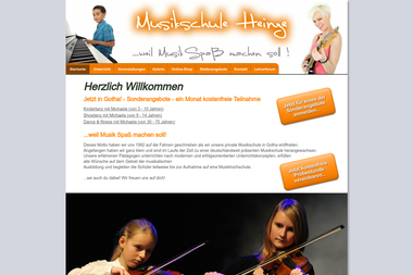 musikschule-heinze.de - Musikschule Gotha