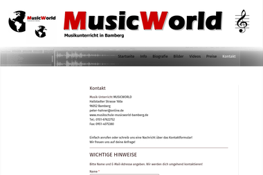 musikschule-musicworld-bamberg.de/kontakt - Musikschule Bamberg