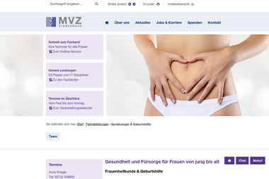 mvz-kreuztal-kredenbach.de/gynaekologie-geburtshilfe - Dermatologie Kreuztal