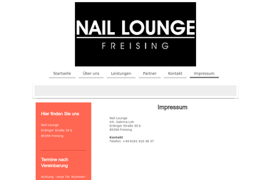 nail-lounge-freising.de/impressum - Nagelstudio Freising